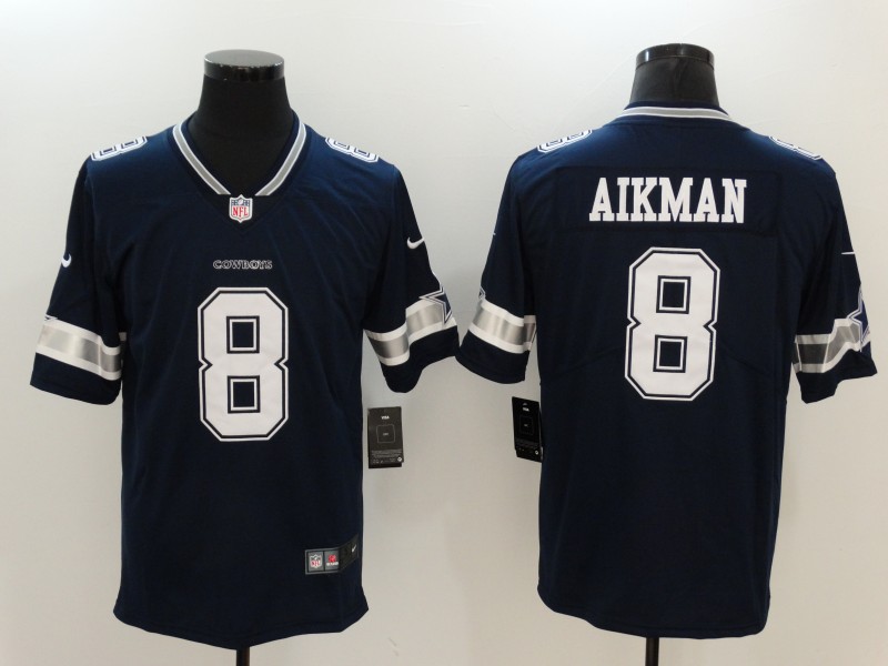 Men's Dallas Cowboys Troy Aikman #8 Navy Jersey